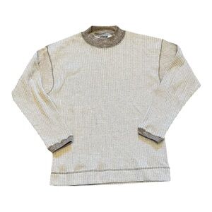 Vintage 80’s Concrete Men's Mock Collar Ribbed Sweater